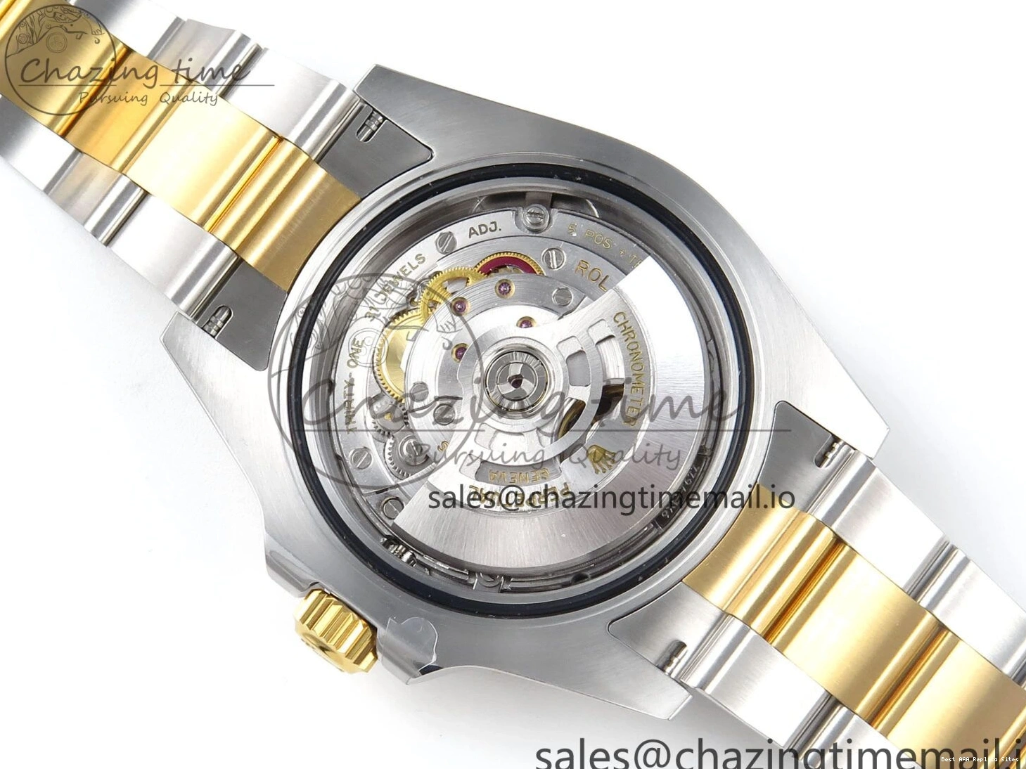 Best AAA Replica Sites Submariner YG Steel Bracelet 374 904L Dial 1:1 on Best Oyster Blue SH SS Edition Seasonal ARF SS YG 126613LB 0115